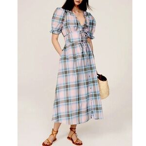 Hill House Home Sabrina Plaid Midi Dress, NEW